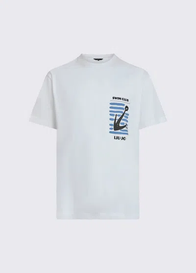 Liu •jo T-shirt With White Man Print In Other