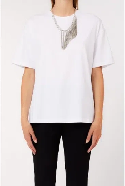 Liu •jo T-shirt With White Necklace