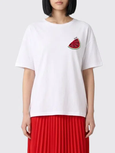 Liu •jo T-shirt Liu Jo Woman Color Red In White