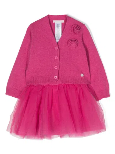Liu •jo Babies' Tulle Elasticated Skirt In Pink