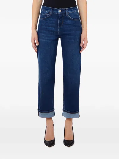 Liu •jo Turn-up Cuff Jeans In Blue