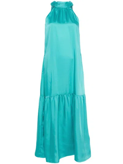 Liu •jo Liu Jo Turquoise Flared Long Dress
