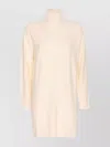 Liu •jo Turtleneck Long Sleeve Glitter Sequin Dress In Neutral