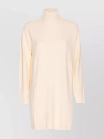 LIU •JO TURTLENECK LONG SLEEVE GLITTER SEQUIN DRESS