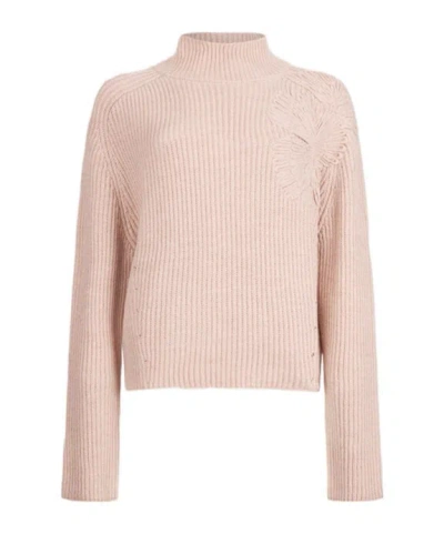 Liu •jo Turtleneck Long Sleeve Sweater In Pink