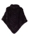 Liu •jo Liu Jo Turtleneck Poncho Scarf In Rich Faux Fur In Neutral
