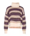Liu •jo Turtleneck Knitwear Patterned Design In Brown