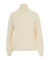 Liu •jo Roll-neck Embellished Sweater In Neutral