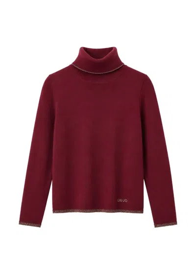Liu •jo Turtleneck Sweater In Red