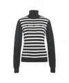 Liu •jo Turtleneck Sweater With Logo Print In Black