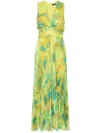 Liu •jo Tie-dye Pleated Jumpsuit In Giallo