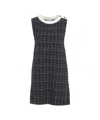 Liu •jo Tweed Mini Dress In Black