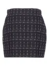 Liu •jo Tweed Mini Skirt In Black