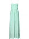 Liu •jo Twisted-detail Evening Dress In Green