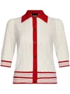Liu •jo Zweifarbiger Cardigan In Weiss