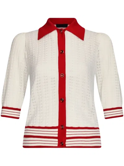 Liu •jo Zweifarbiger Cardigan In Weiss
