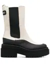 Liu •jo Two-tone Chunky Ankle Boots In Weiss