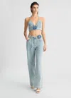 Liu •jo Liu Jo Rose Detailed Denim Top