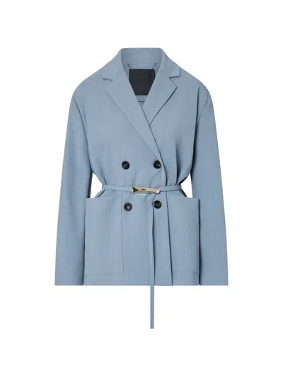 Liu •jo Unstructured Mélange Jacket In Blue