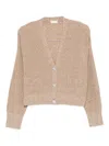 Liu •jo V-neck Cardigan In Brown