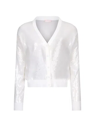 Liu •jo V-neck Cardigan In White