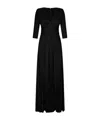 Liu •jo Long Black Pleated Dress In Black
