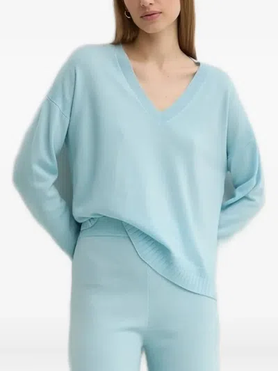 Liu •jo V-neck Jumper In Blue