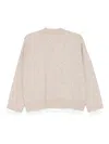 Liu •jo V-neck Logo Sweater In Neutral
