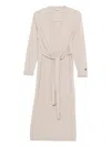 Liu •jo Tie-front V-neck Midi Dress In Yellow