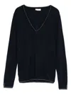 Liu •jo V-neck Sweater In Black