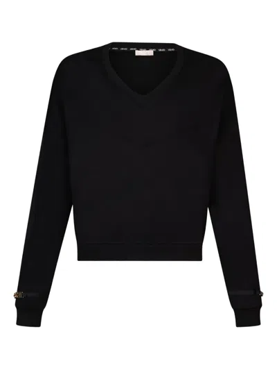 Liu •jo V-neck Sweater In Black