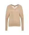 Liu •jo V-neck Sweater In Brown