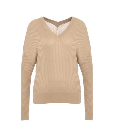 Liu •jo V-neck Sweater In Brown