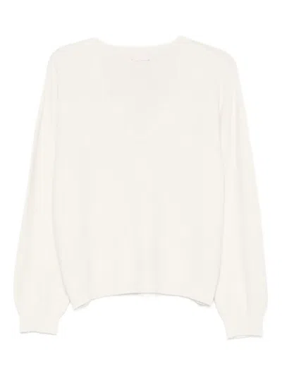 Liu •jo V-neck Sweater In Neutral