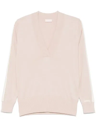 Liu •jo V-neck Sweater In Neutrals