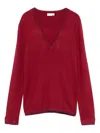 Liu •jo V-neck Sweater In Red