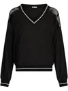 Liu •jo V-neck Sweatshirt In Schwarz
