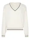 Liu •jo V-neck Sweatshirt In White