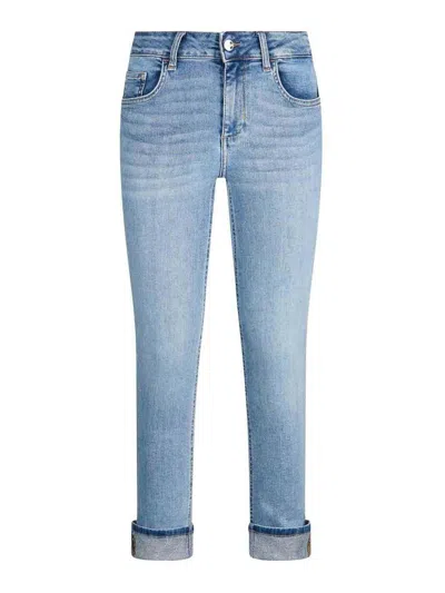 Liu •jo Liu Jo Long Blue Jeans With Rolled-up Cuffs