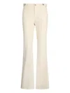 Liu •jo Velvet Bootcut Trousers In Neutral