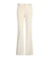 Liu •jo Liu Jo Velvet Bootcut Trousers In Neutral