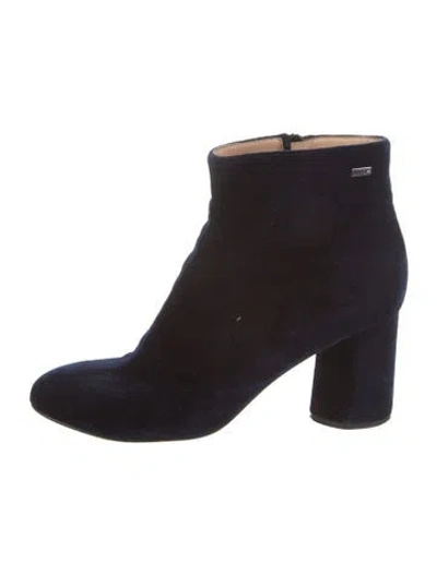 Pre-owned Liu •jo Velvet Boots In Blue