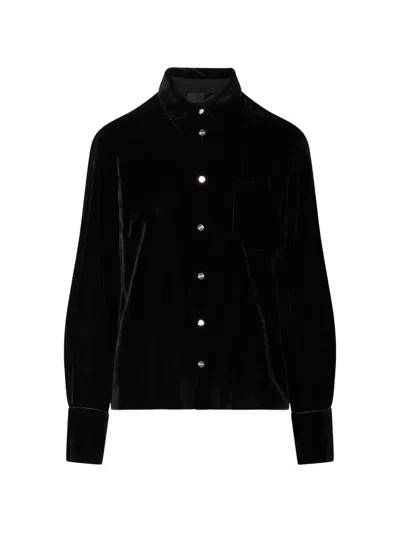 Liu •jo Velvet Shirt In Black