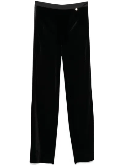Liu •jo Twill Trousers In Black