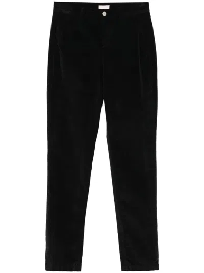 Liu •jo Velvet Trousers In Black