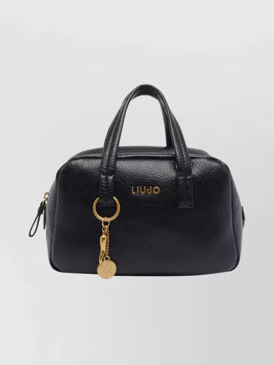 Liu •jo Versatile Cross-body Bag Charm Detail In Black