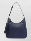 Liu •jo Versatile Shoulder Bag With Logo And Tassel In Blue
