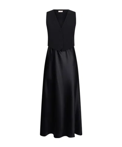 LIU •JO LIU JO SLEEVELESS V-NECK MAXI DRESS