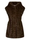 Liu •jo Fur Coat Liu Jo Woman Color Cocoa In Brown