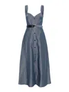 Liu •jo Liu Jo Midi Dress With Sweetheart Neckline